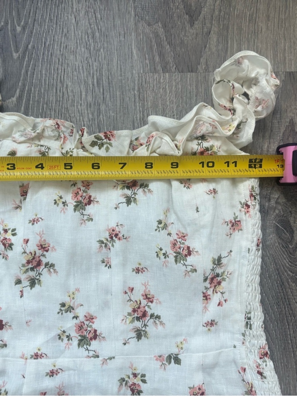 Reformation Cream Floral linen Dress size 0 - Picture 7 of 8